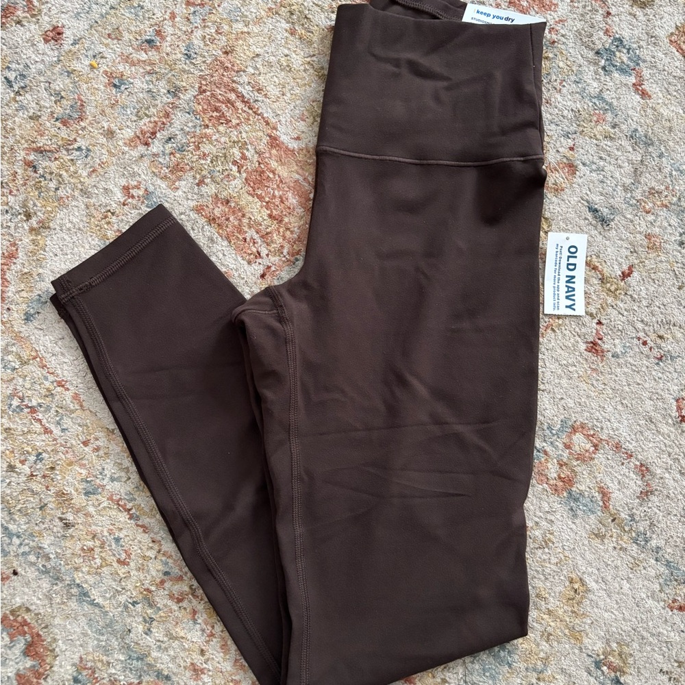 Old Navy Brown High-Waist StudioSmooth 7/8 Leggings